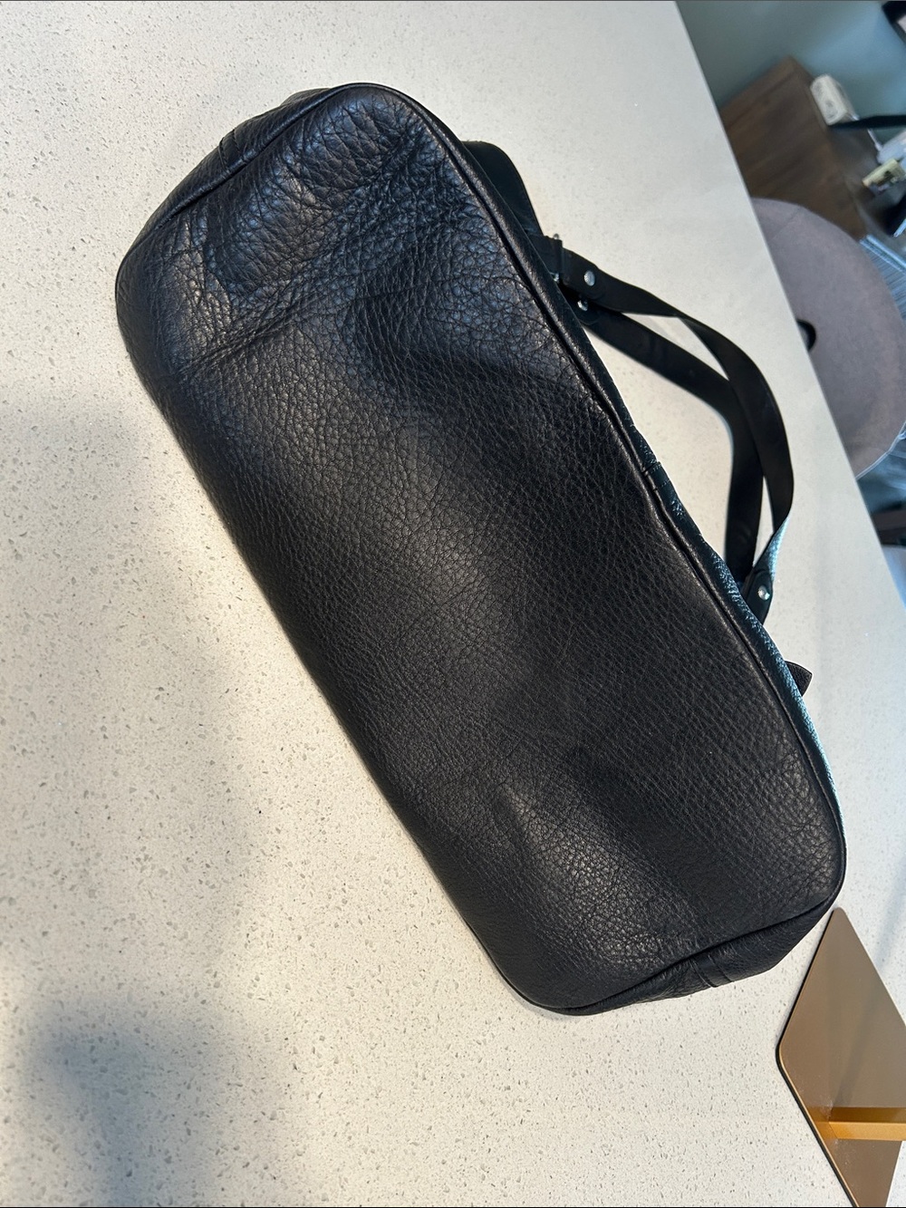 Ralph Lauren Black Pebbled Leather Shoulder Tote w/Equestrian Scarf & Charm - Picture 9 of 16